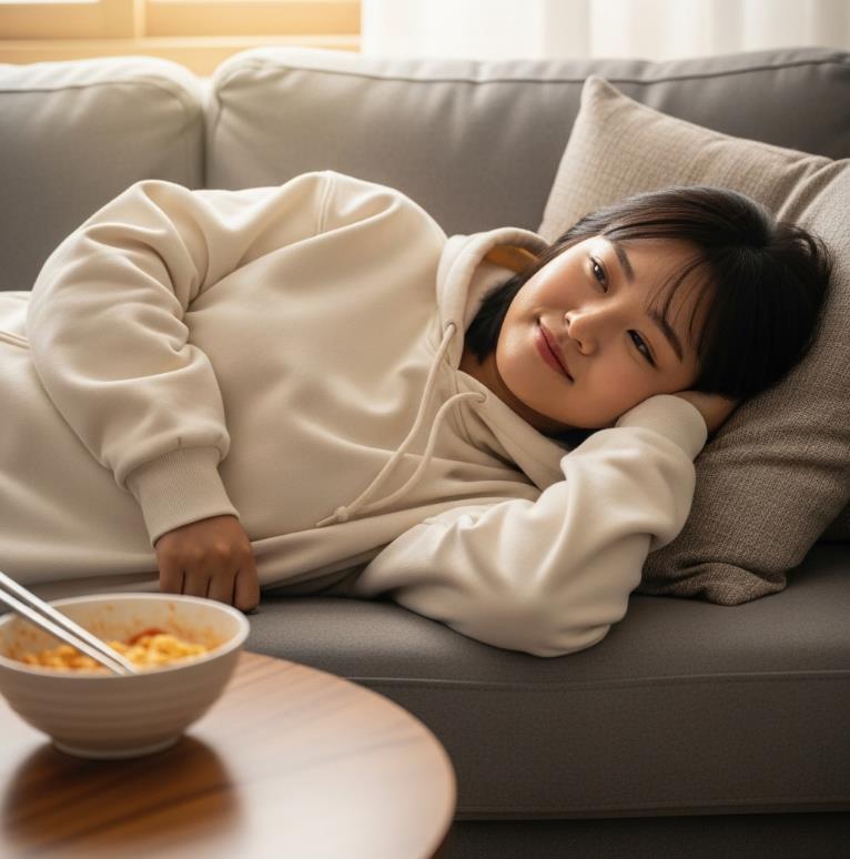 식후 바로 누우면 위산 역류