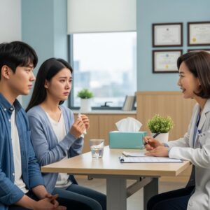 속이 아파서 상담중