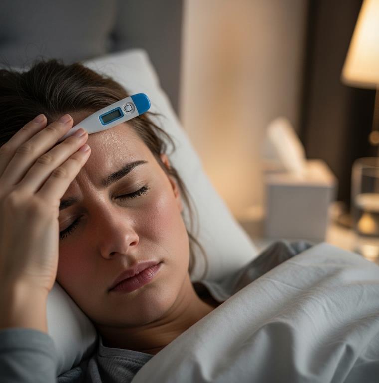 체온이 자주 오르내리면