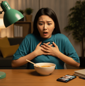 식사 후 심장이(가슴) 두근거리는 이유는?