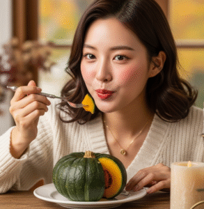 단호박 익히면 생기는 흰색점 곰팡이 아니야?