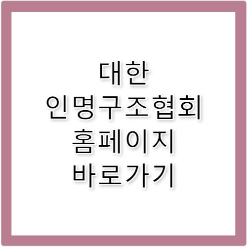 대한인명구조협회 홈페이지 바로가기 http://www.klsa.kr