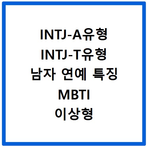 INTJ-A유형 INTJ-T유형 남자 연예 특징 MBTI 이상형 궁합