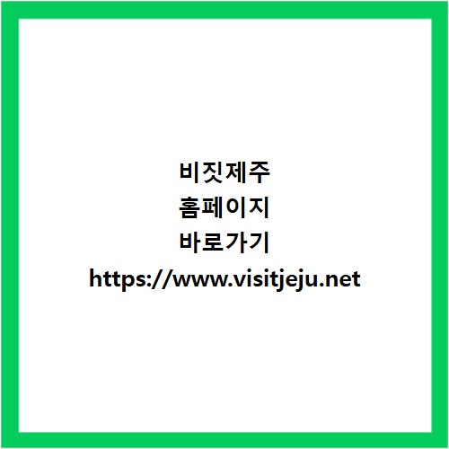 비짓제주 홈페이지 바로가기 https://www.visitjeju.net