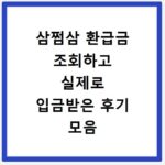 삼쩜삼 환급금 조회하고 실제로 입금받은 후기 모음