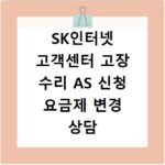 SK인터넷 고객센터 고장 수리 AS 신청 요금제 변경 상담
