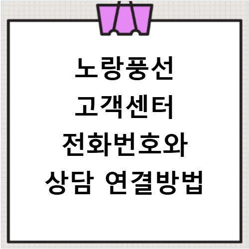 노랑풍선 고객센터 전화번호와 상담 연결방법