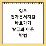 정부 전자문서지갑 바로가기 발급과 이용 방법 알아보기