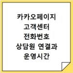 카카오페이지 고객센터 전화번호 상담원 연결과 운영시간 안내