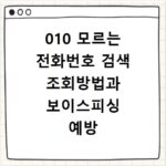 010 모르는 전화번호 검색 조회방법과 보이스피싱 예방 및 신고하는 법