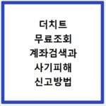 더치트 무료조회 계좌검색과 사기피해 신고방법 확인