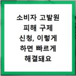 소비자 고발원 피해 구제 신청, 이렇게 하면 빠르게 해결돼요