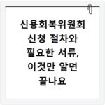 신용회복위원회 신청 절차와 필요한 서류, 이것만 알면 끝나요