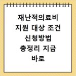 재난적의료비 지원 대상 조건 신청방법 총정리 지금 바로 확인