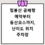 점봉산 곰배령 예약부터 등산코스까지, 난이도 위치 주차장 정보 총정리