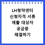 LH청약센터 신청자격 서류 제출 대상자 궁금증 해결하기