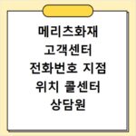 메리츠화재 고객센터 전화번호 지점 위치 콜센터 상담원 연결 시간