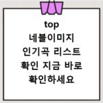 top 네블이미지 인기곡 리스트 확인 지금 바로 확인하세요