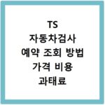 TS 자동차검사 예약 조회 방법 가격 비용 과태료