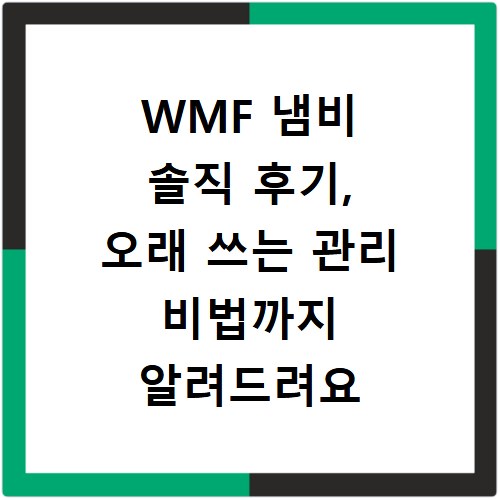 WMF 냄비 솔직 후기, 오래 쓰는 관리 비법까지 알려드려요