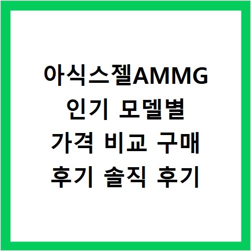 아식스젤AMMG 인기 모델별 가격 비교 구매 후기 솔직 후기